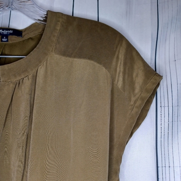 Madewell silk short sleeve dress - Picture 4 of 16